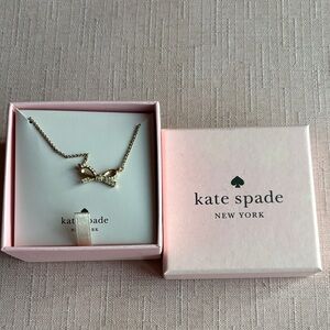 Kate Spade rhinestone bow necklace
